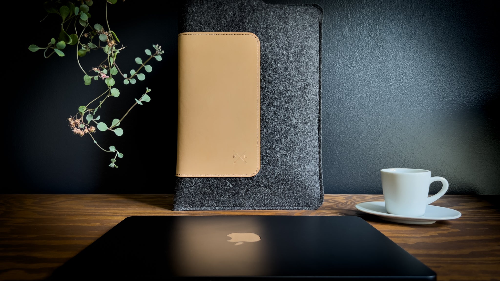MacBook Air Sleeves handcrafted from Vegetable Tanned Leather and Merino Wool Felt