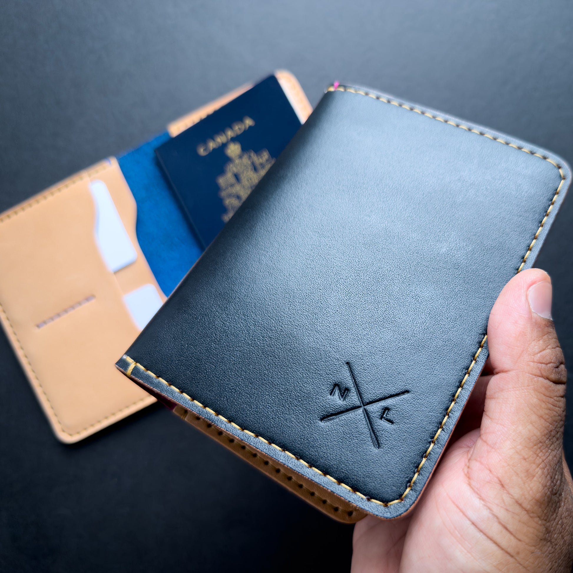 Passport Leather Wallet Handmade in Canada