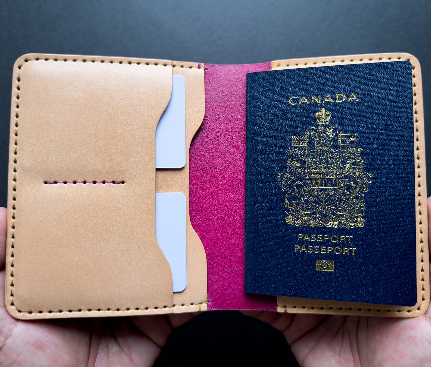 Passport Leather Wallet Handmade in Canada